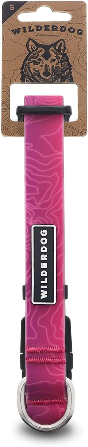 Wilderdog Waterproof Dog Collar - Repels Water & Dirt - Small 11''-15'' - Plum
