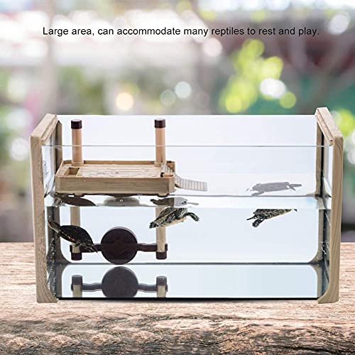 Hffheer Reptile Turtle Pier, Decorative Reptile Floating Basking Turtle Floating Turtle Basking For Small Reptiles Tortoise Amphibians Sun Bathing Climbing