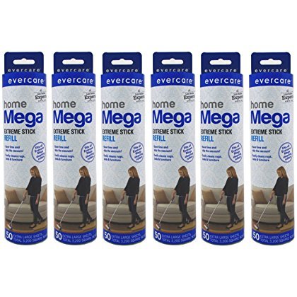 Evercare Large Surface Pet Roller Refill 6 Pack - 50 Sheet Each