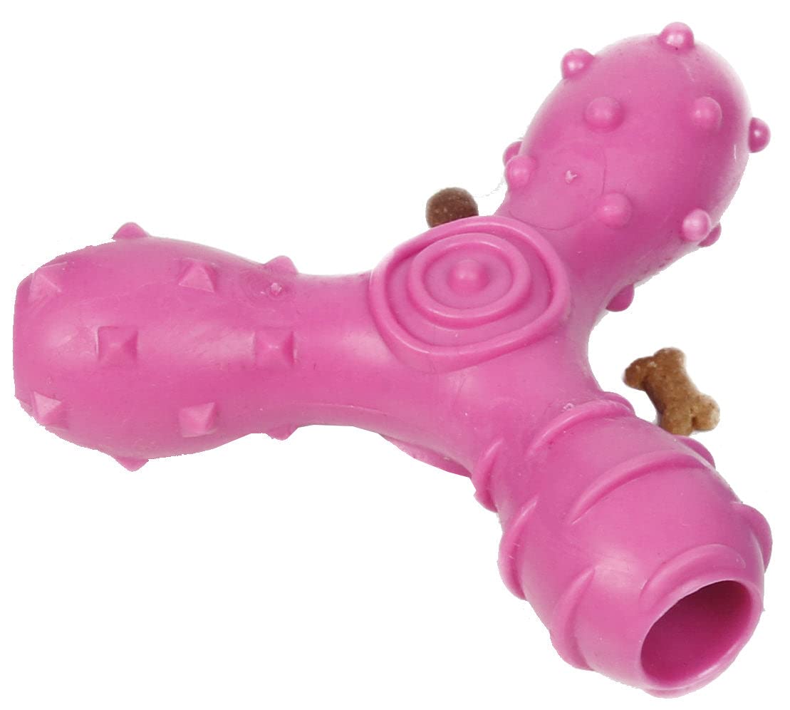 Pet Life  'Tri-Chew' Treat Dispensing and Chewing Interactive TPR Dog Toy