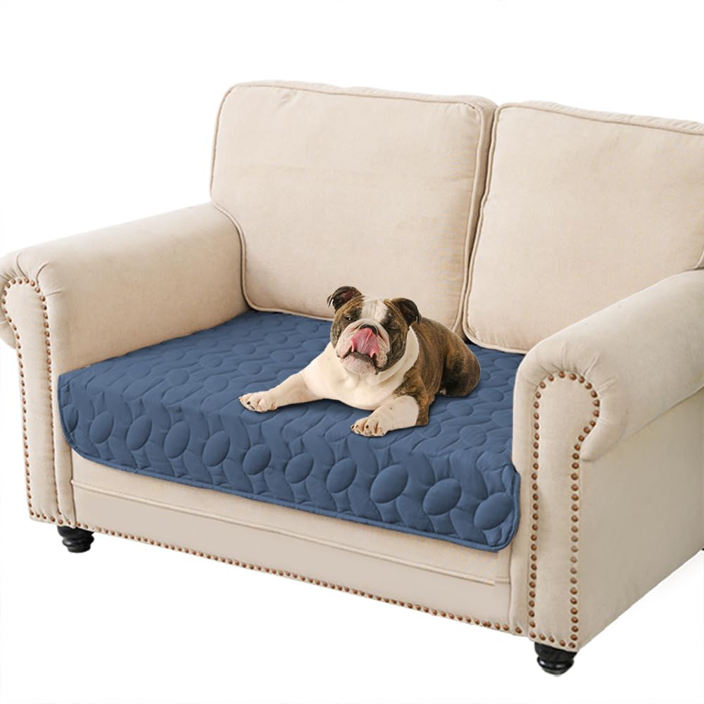 Ameritex Waterproof Pet Bed Cover Anti-Slip Dog Bed Blanket for Sofa and Furniture Waterproof New Pattern Design (Navyblue, 30x5