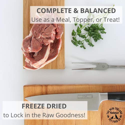 The New Zealand Natural Pet Food Co Meow Freeze Dried Cat Food - Lamb & Hoki Recipe, High Protein Treats, Meals & Toppers, Dry C