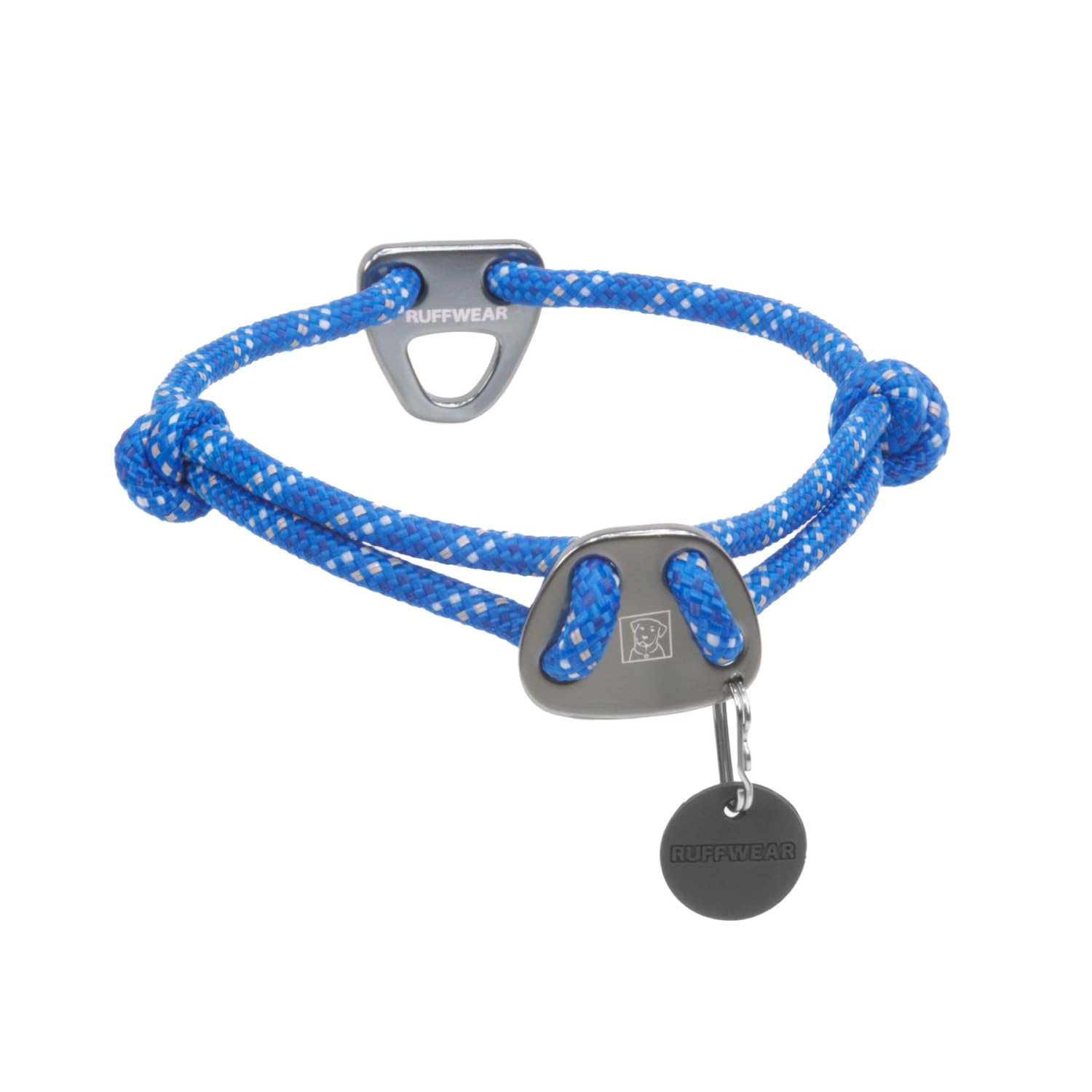 Ruffwear, Knot-A-Collar, Climbing Rope Dog Collar For Everyday Use, Blue Pool, 14''-20''