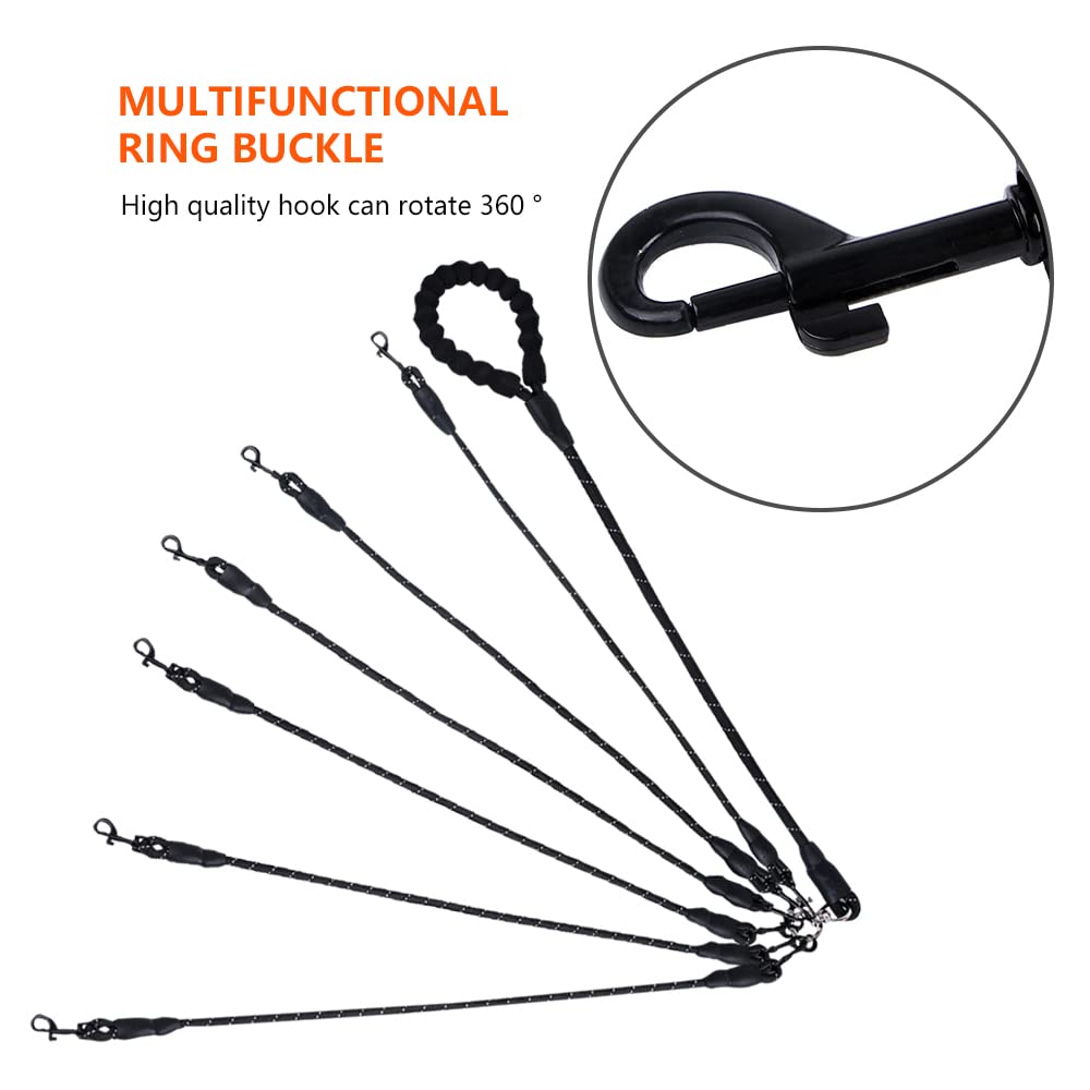 Six Dog Leash,Comfortable Double Dog Leash With Reflective,360 Swivel No Tangle 6 Dog Training Leash,For Large Medium Small Dogs