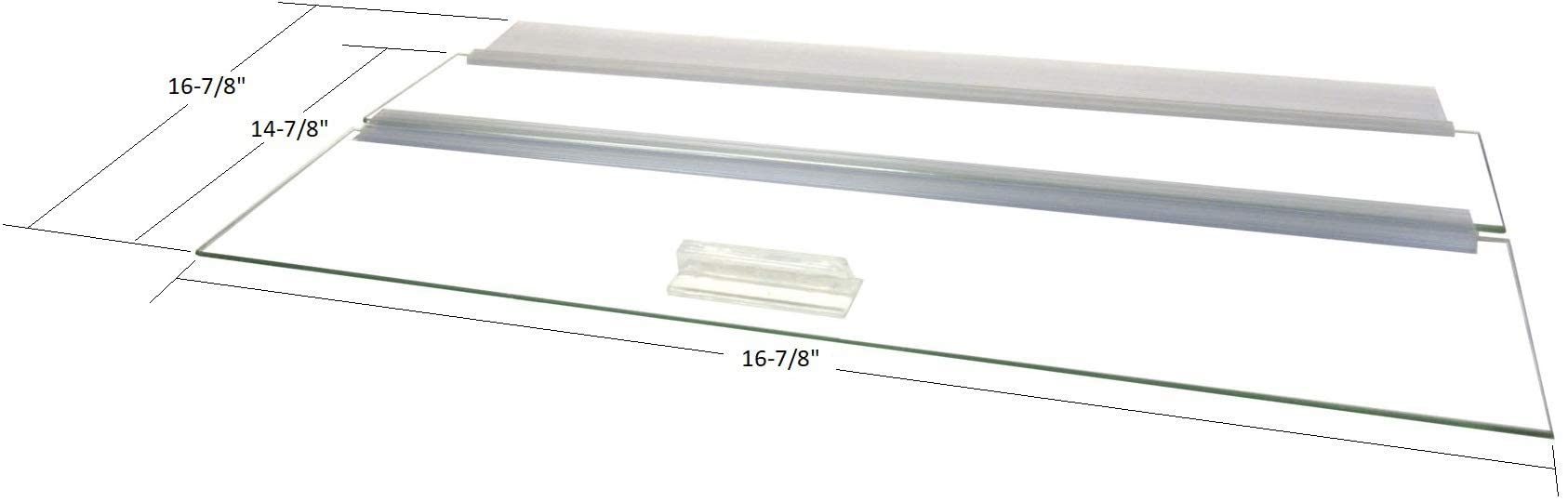 Glass Canopy Two Piece Set For Aquariums With And Without Center Braces, 5 Gallon To 200 Gallon Aquariums (Tank With Center Brac