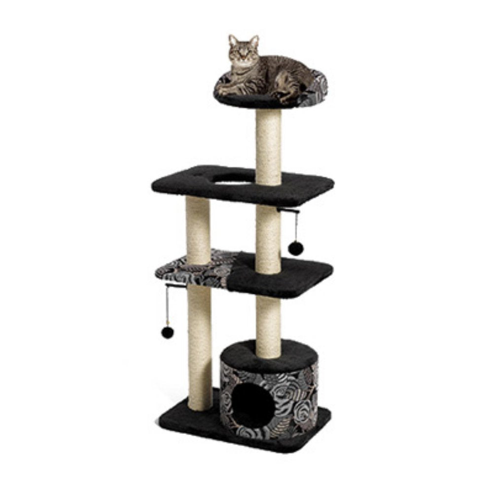Midwest Homes For Pets Cat Tree | Tower Cat Furniture, 5-Tier Cat Tree W/Sisal Wrapped Support Scratching Posts & High Cat Look-