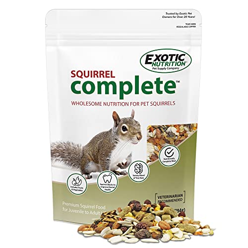 Squirrel Complete (4 lb.) - Healthy Natural Food - Nutritionally Complete Diet for Squirrels - Ground Squirrels, Grey Squirrels 