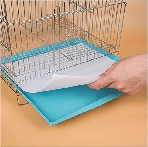 Ruby.Q Bird Cage Liner Papers, 100/200 Sheets Non-Woven Bird Cage Liners, Precut Absorbent Bird Paper (17X12In, 100 Sheet)
