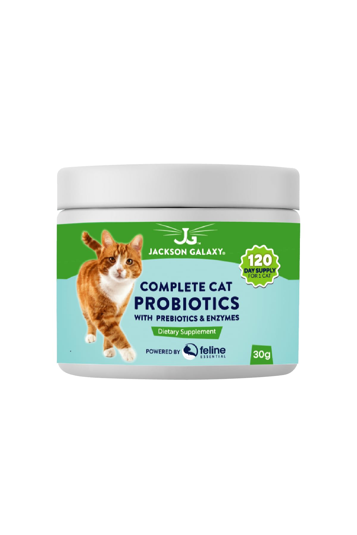 Complete Cat Probiotics with Prebiotics & Enzymes by Jackson Galaxy - Digestion Support, Immune Support Dietary Supplement - Mad