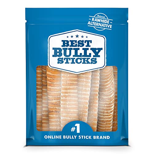 Best Bully Sticks Premium 12 Inch Beef Trachea for Dogs - 12 Count (Pack of 1) - All-Natural, Grain-Free, Single-Ingredient, Pro