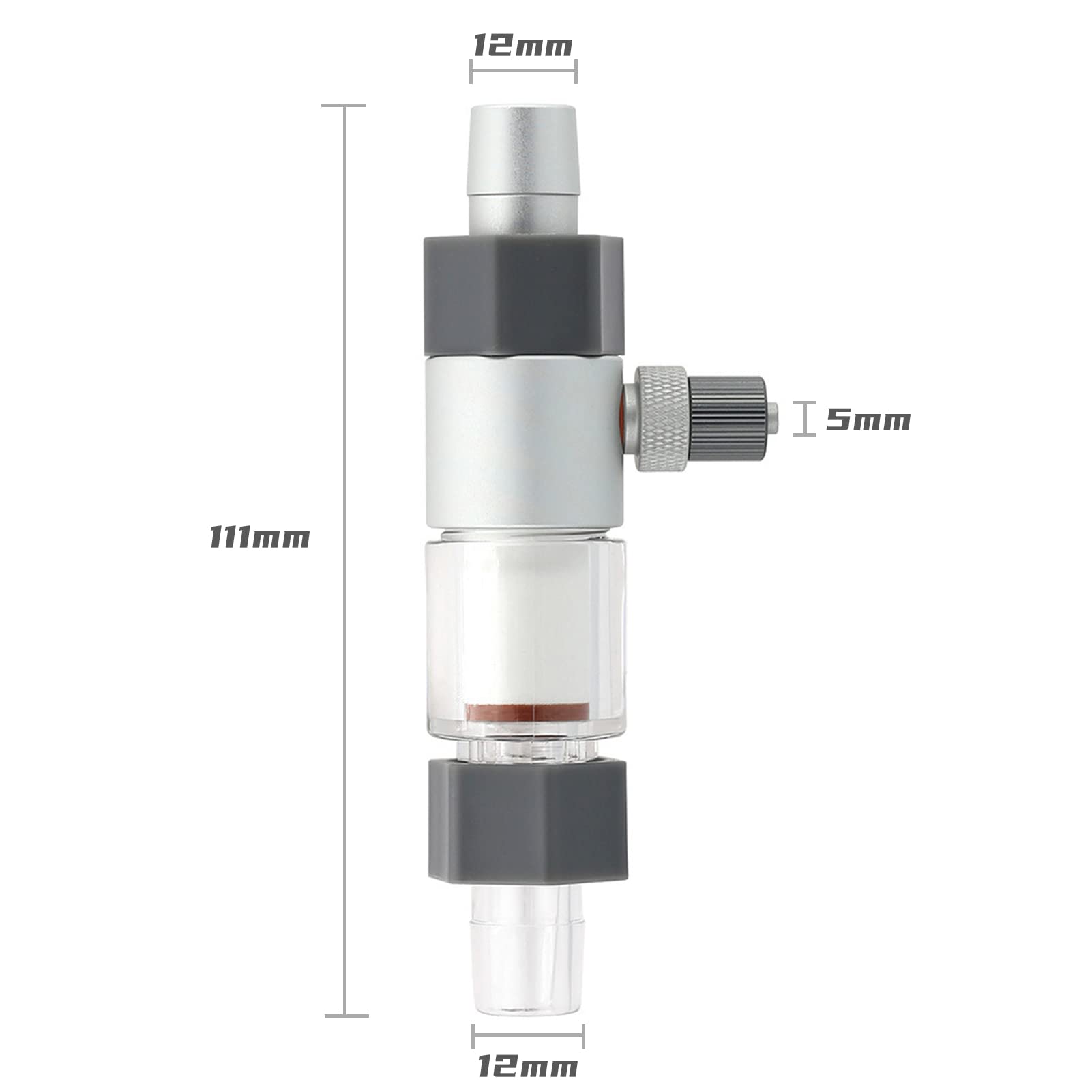 Terizger Co2 Diffuser,Carbon Dioxide Atomiser Bubble Counter Aquarium Inline Co2 Atomizer For Planted Aquarium,Aquarium Diffuser