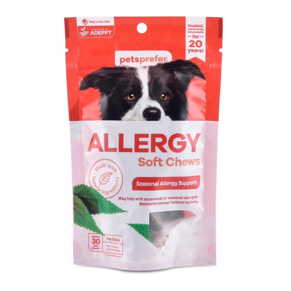 PetsPrefer Soft Chews for Dogs, Skin and Coat Support with Apple Cider Vinegar and Licorice Root, Supports Immune Health, Pork F