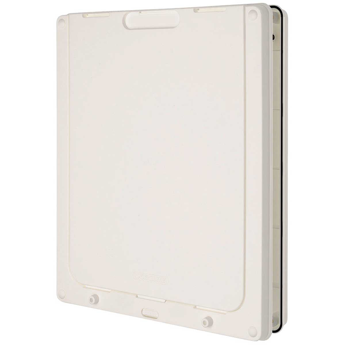 Dog Mate Large Lockable Dog Door - Weatherproof, Durable Plastic, White, Model 216W
