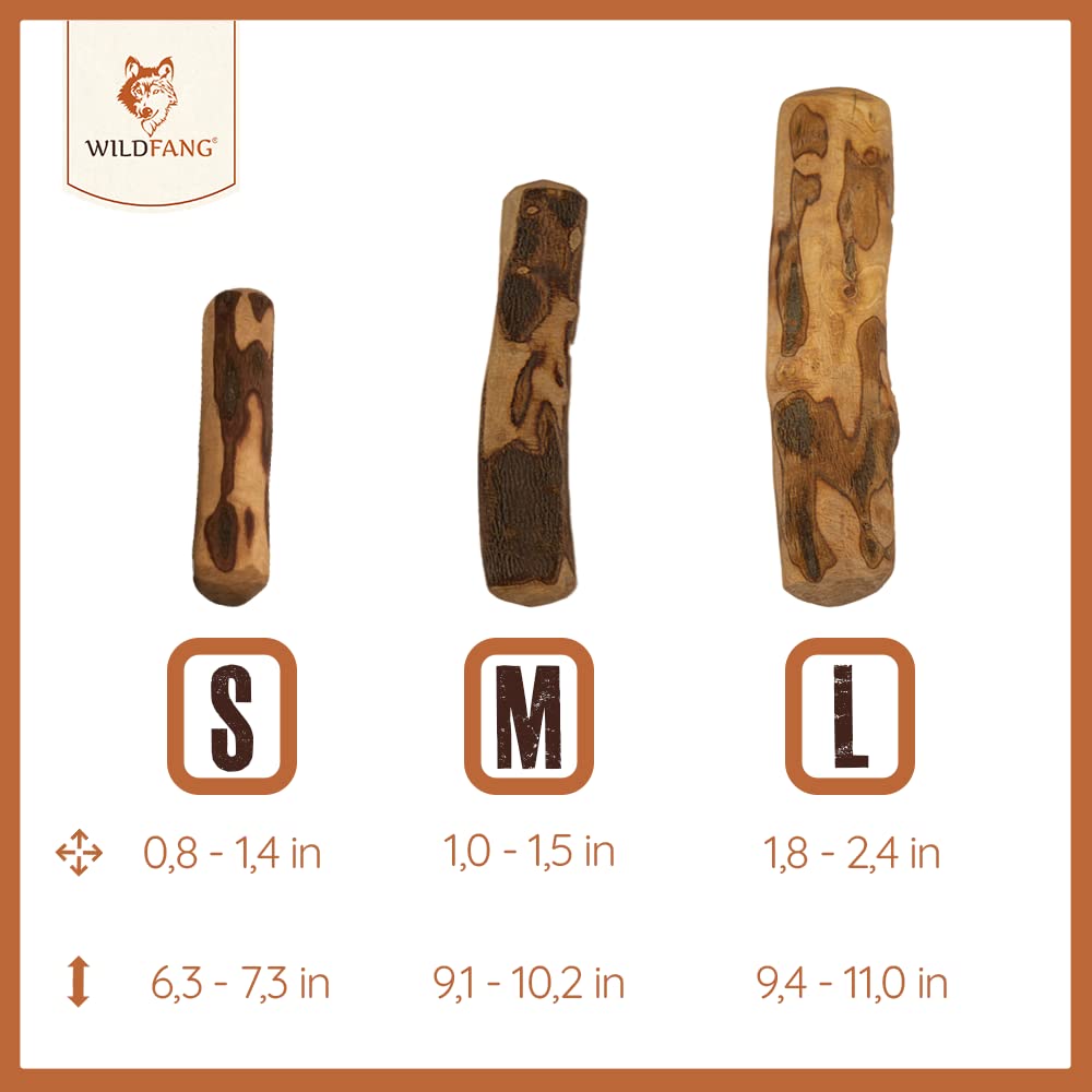 Wildfang Olive Wood - Chewing Stick For Dogs, 100% Natural Dog Toy, Dental Care & Training