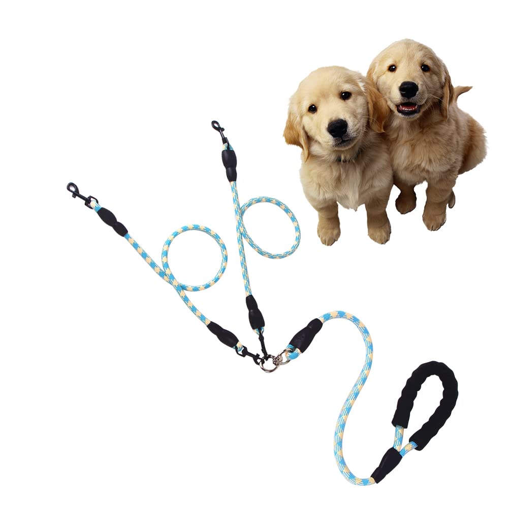 Dual Dog Leash,Comfortable Double Dog Leash With Reflective,360 Swivel No Tangle 2 Dog Training Leash,For Large Medium Small Dog