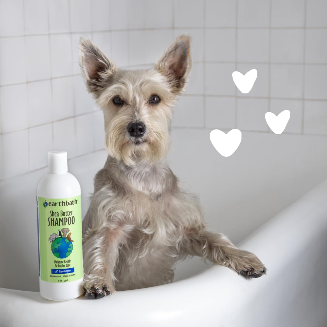 Earthbath, Shea Butter Shampoo - Hypoallergenic Dog Shampoo, Plant-Based, Cruelty-Free, Vegan, Gluten-Free, Non-Gmo, Made In Usa
