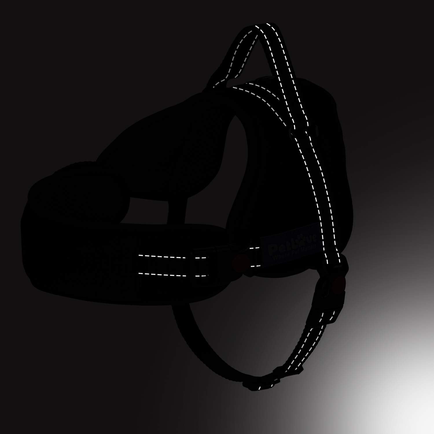 Petlove Dog Harness, Adjustable Soft Leash Padded No Pull Dog Harness For Small Medium Large Dogs, Black