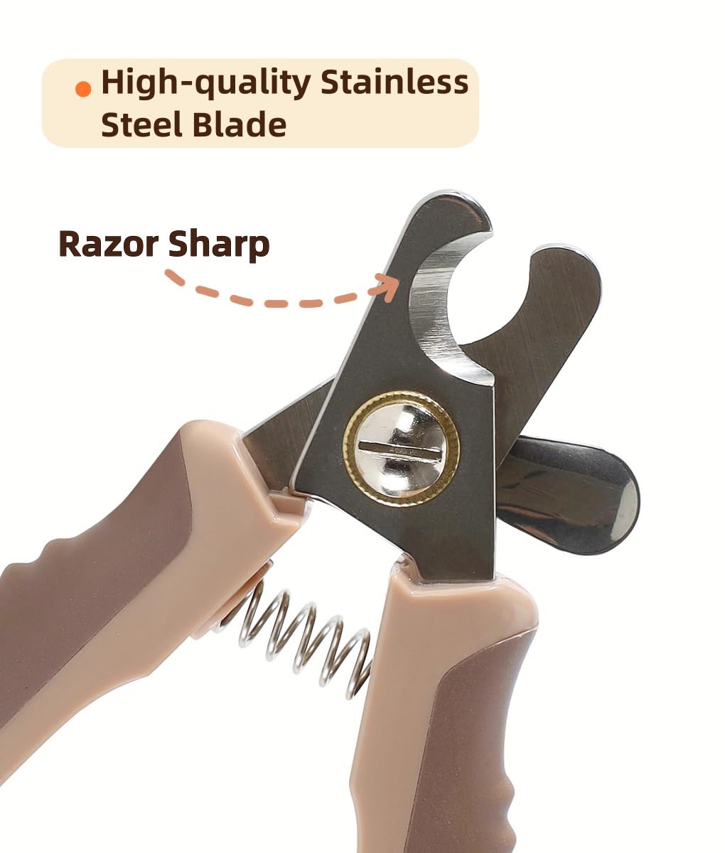 Vimfashi Dog Nail Clippers For Medium Or Large Dogs Pet Nail Trimmers Pet Grooming Clippers With Safety Guard To Avoid Over Cutt