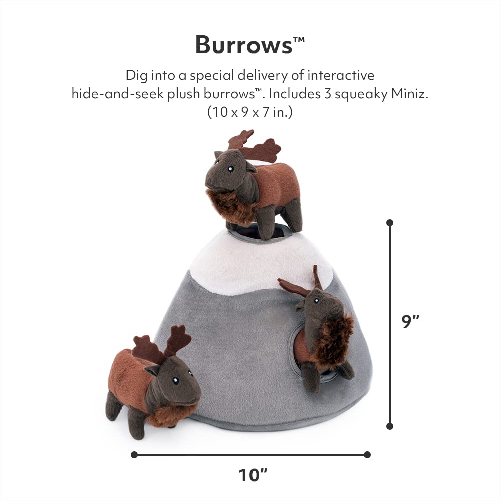 Zippypaws Burrow, Woodland Friends Elk Mountain - Interactive Dog Toys For Boredom - Hide And Seek Dog Toys, Colorful Squeaky Dog Toys For Small & Medium Dogs, Plush Dog Puzzles