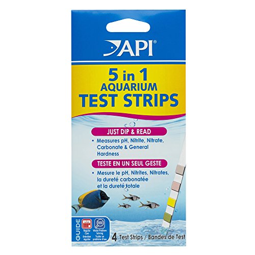 Api 5-In-1 Test Strips Freshwater And Saltwater Aquarium Test Strips 4-Count Box