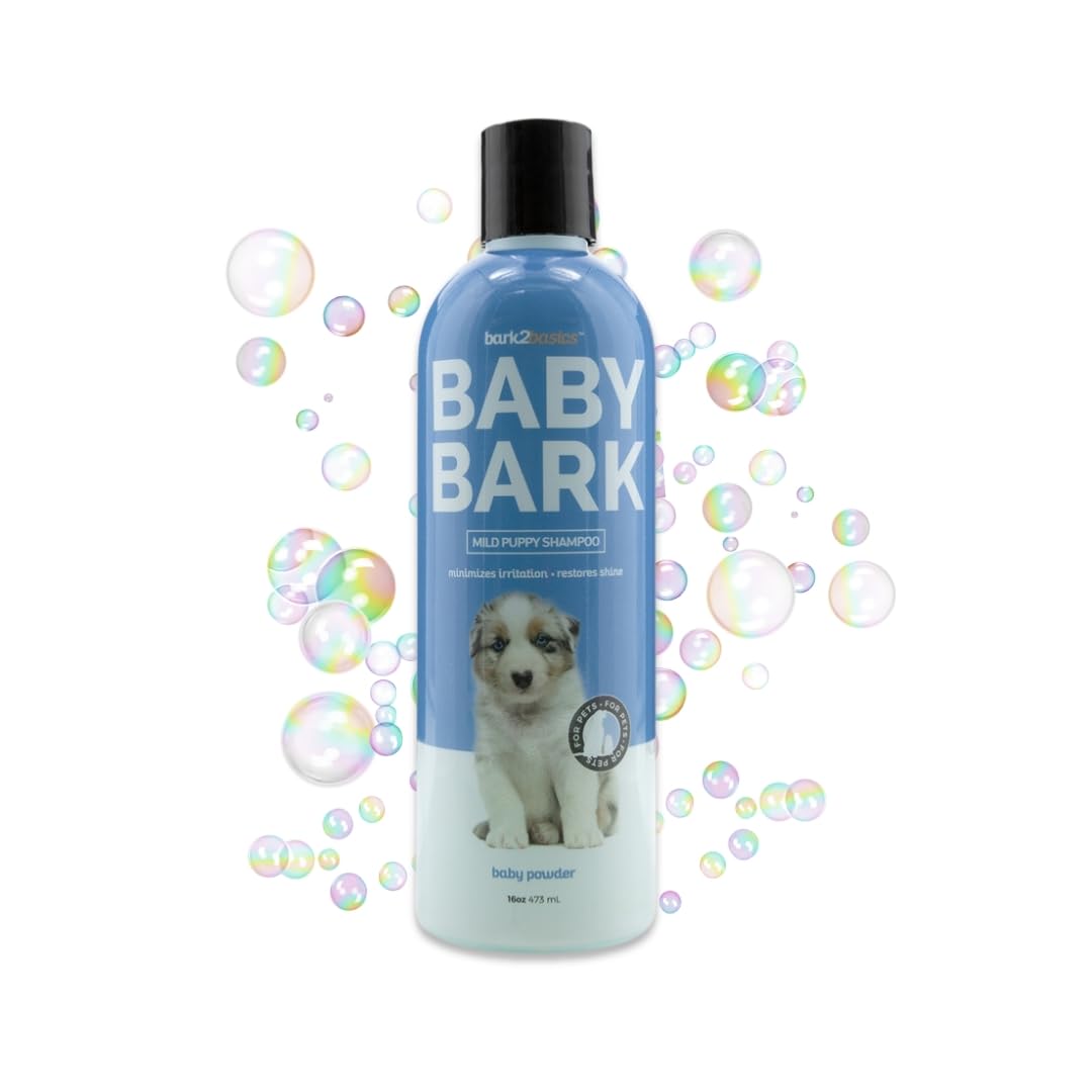 Bark2Basics Baby Bark Puppy Shampoo for Dogs, 16 oz - Naturally Derived Ingredients, Formulated for Puppies, Professional Groomi
