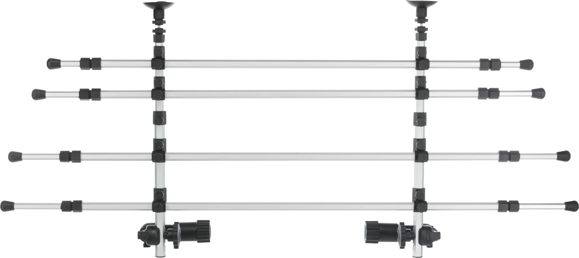 Trixie Pet Barrier For Vehicles, Dog Barrier For Cars And Suvs, Adjustable And Expandable, Aluminum, Medium,Silver/Black