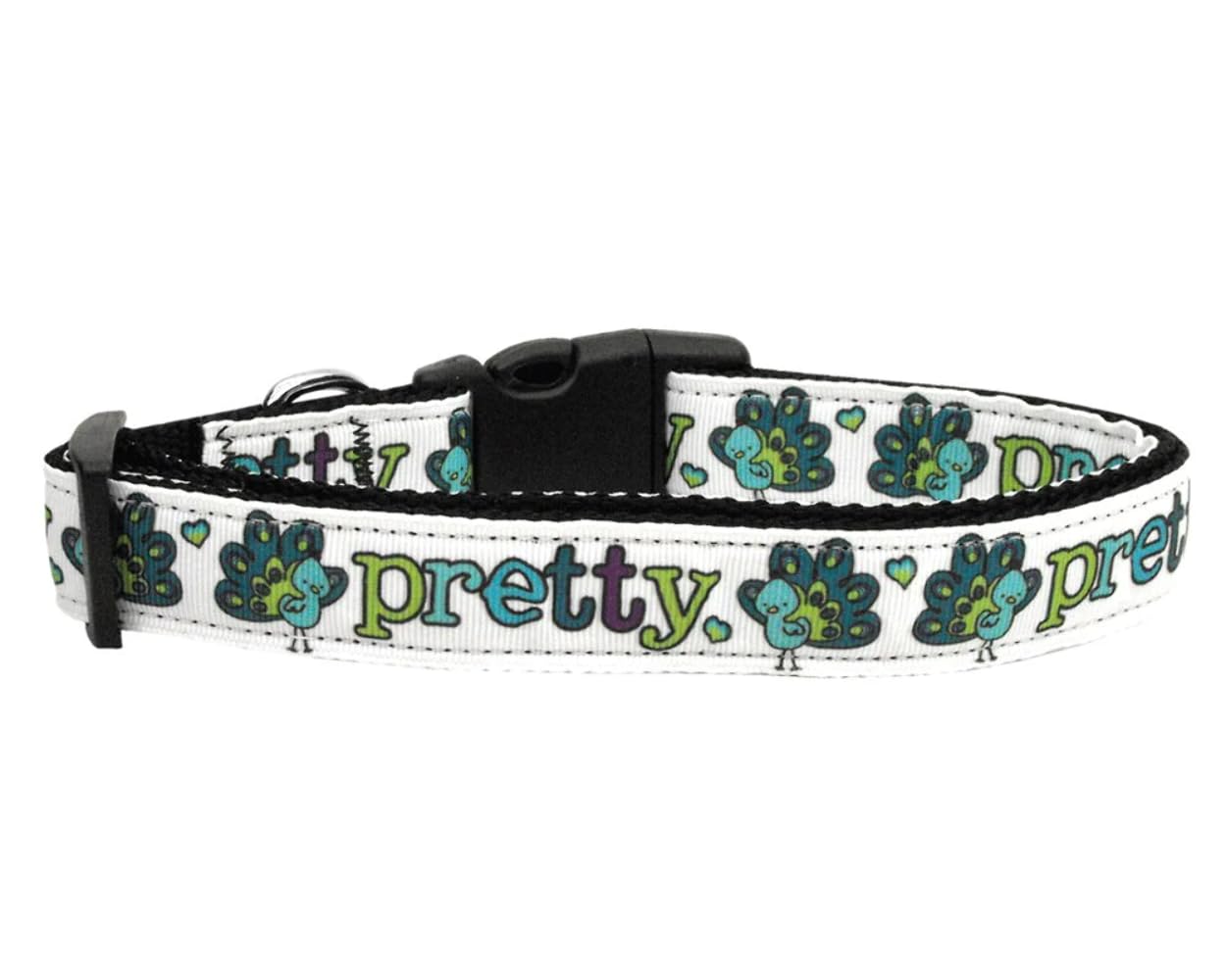 Pet Dog & Cat Nylon Collar or Leash, "Pretty As A Peacock" 1" w x 4 ft. leash