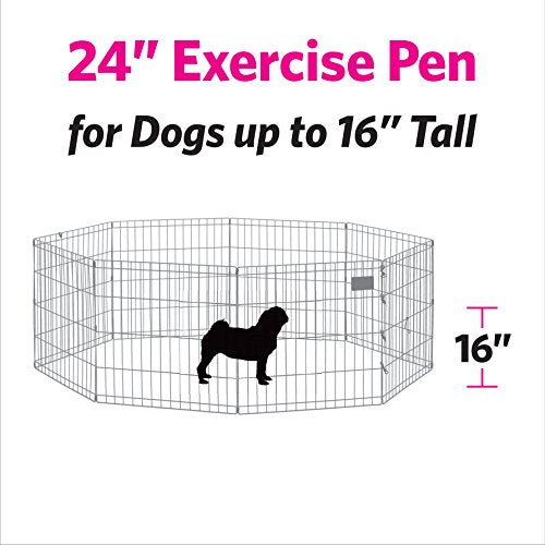 Midwest Homes For Pets Universal Pet Playpen 2-Panel Extension Kit | Fits Metal 24-Inch Dog Pens | Kit Measures 24H X 47.50W Inc