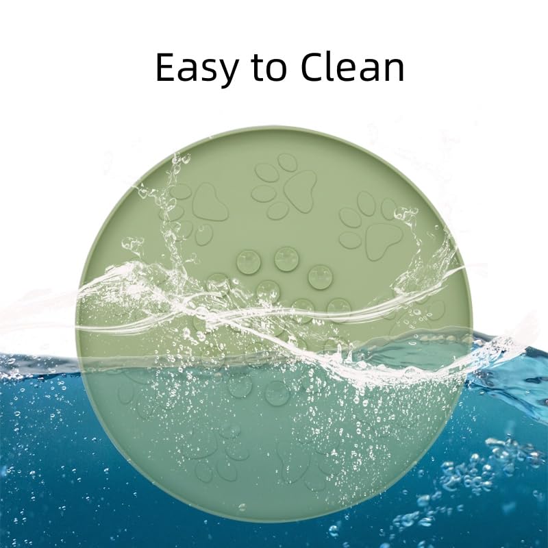 Doweiss Silicone Non-Slip Mat For Pet Bowl,Basic Non-Slip Pad For Dog Bowl Or Cat Bowl With Double Sided Anti-Slip Suction Cup R