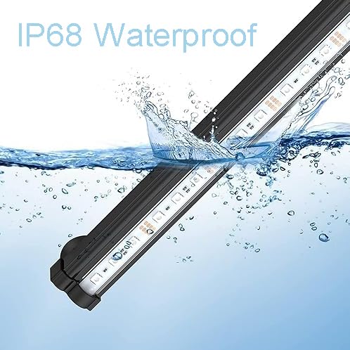 Submersible Aquarium Light,LED Aquarium Air Bubble Light,RGB Color Changing Brightness Adjustable Timing Waterproof Remote Contr