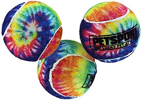 PetSport:  Tie Dye Squeak Ball Toy for Dogs, 6 cm (Pack of 3), NonToxic Ball Toy for Dogs, Ultimate Playtime Companion for You