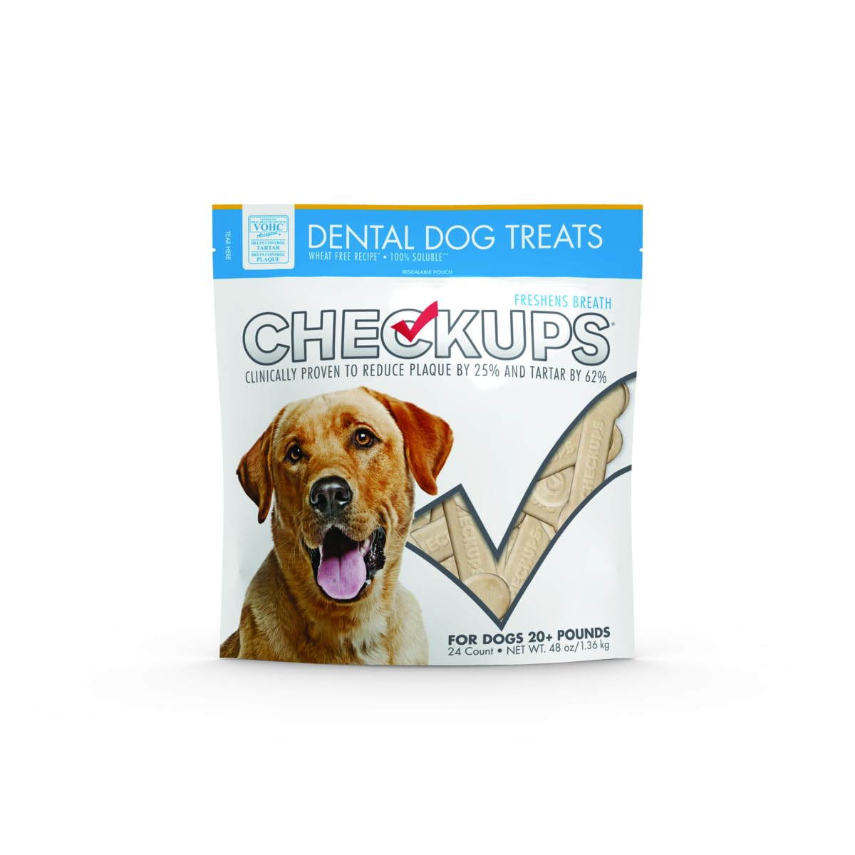 Checkups Dental Dog Treats, 24 Treats - 48 Oz.