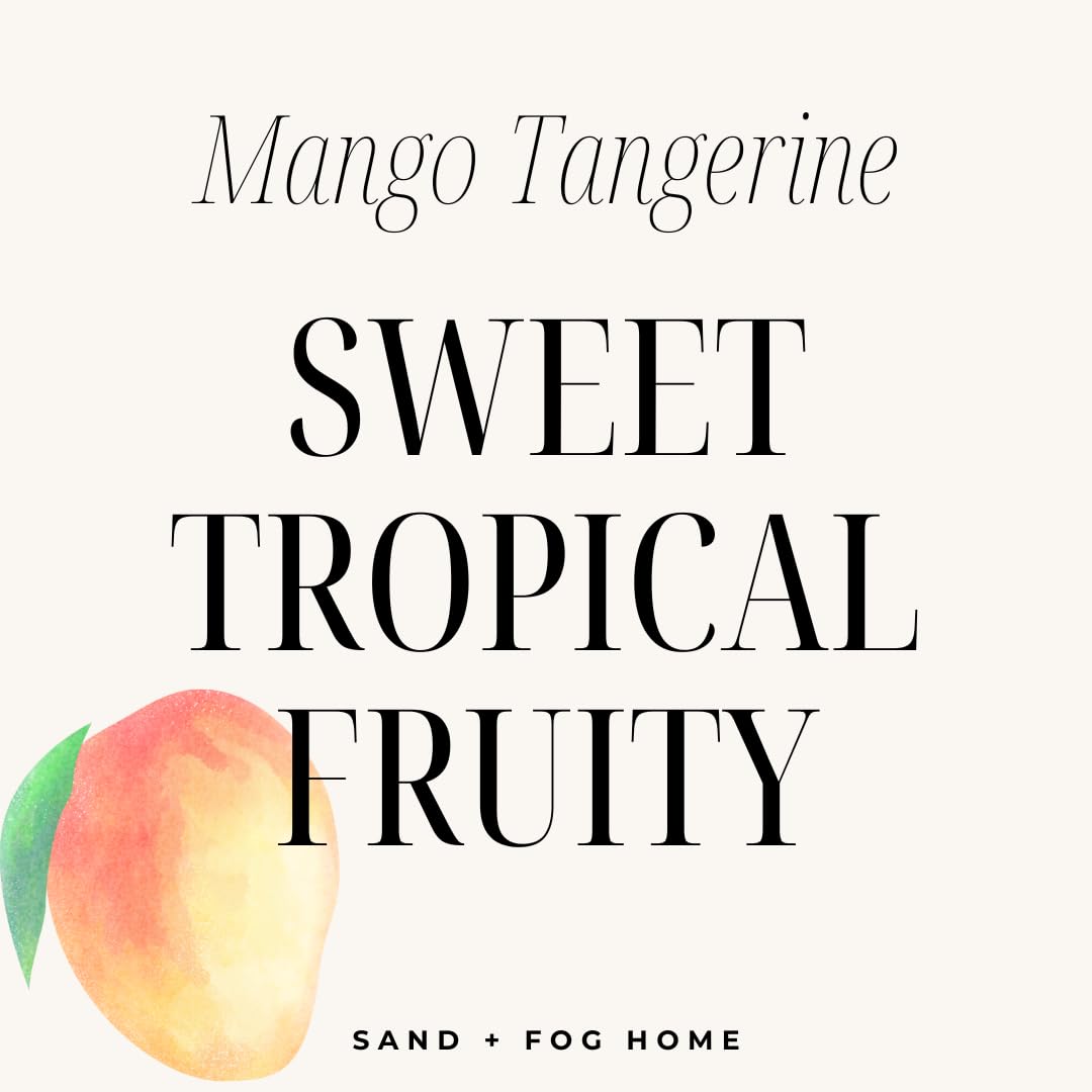 Sand + Paws Scented Candle - Mango Tangerine - Luxurious Air Freshening Jar Candles Neutralize pet Odors and Enhance Home d  cor