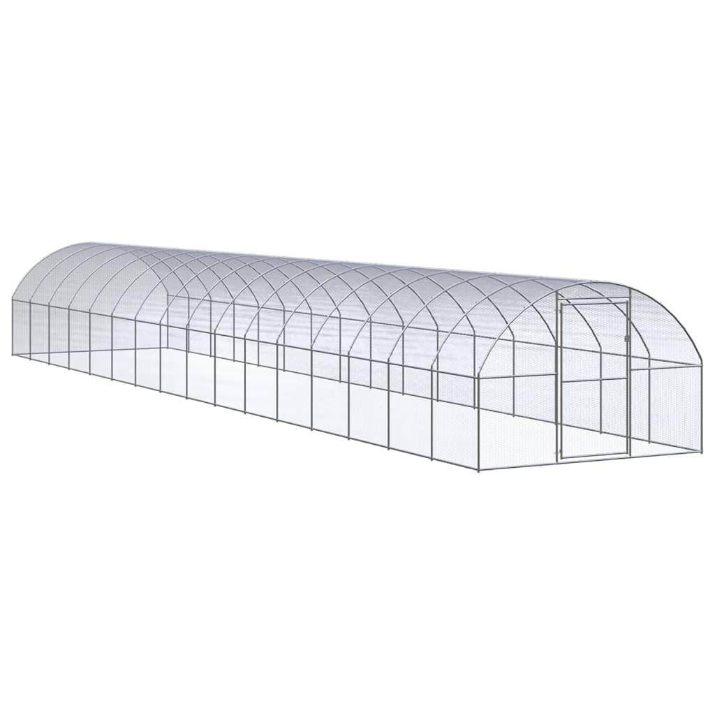vidaXL Outdoor Galvanized Steel Chicken Coop - Spacious, Durable Poultry House for Chickens, Hens, and Ducks - Weatherproof Desi