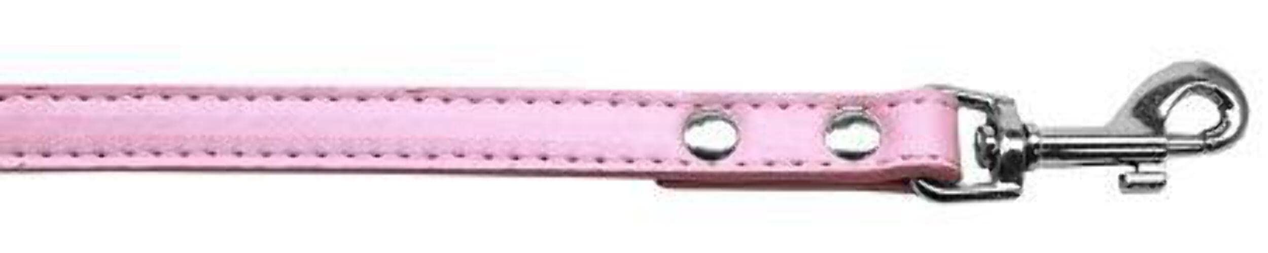 Mirage Pet Products Premium Plain Pet Leash, 1/2&quot; x 6', Light Pink