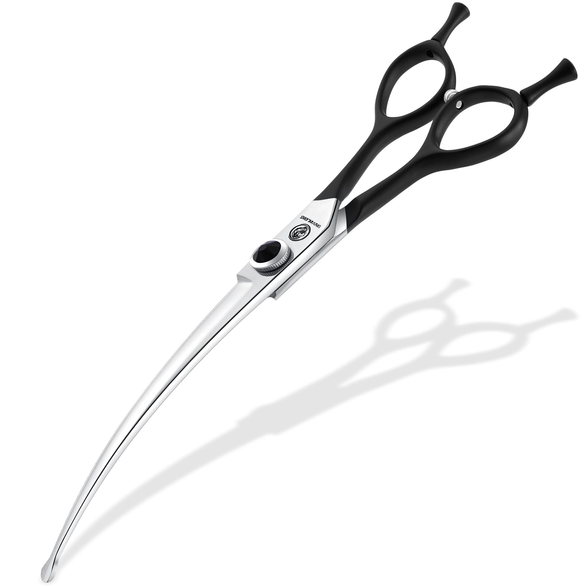 Dragon Creek 8'' Downward Curved Dog Grooming Scissors Shears For Grooming Face And Paws Safety Round Tips Shears Trimming Cutti