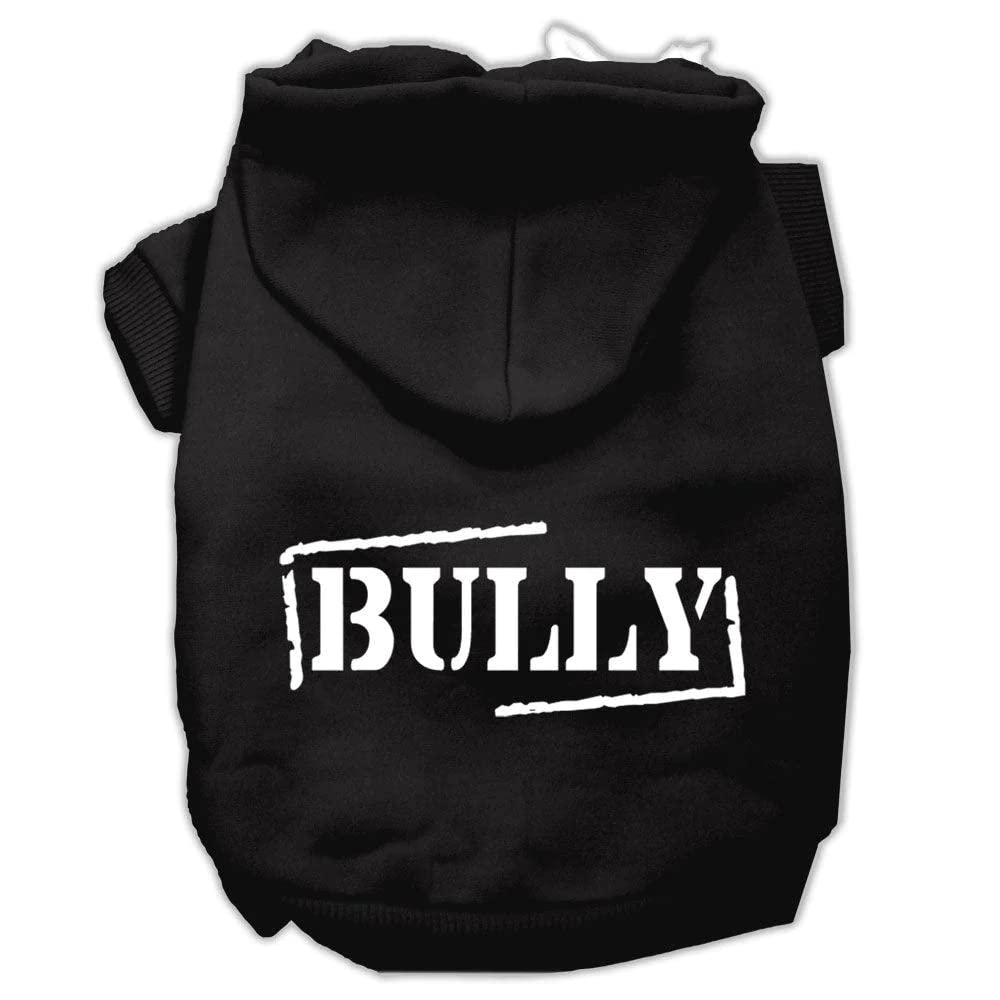 Mirage Pet Products Bully Screen Printed Pet Hoodies, Medium, Grey