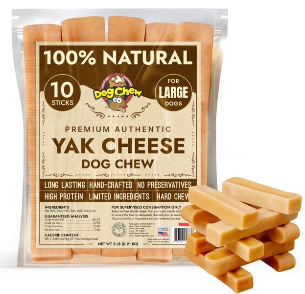 Tibetan Dog Chew 2 lb Yak Cheese Dog Chews, Handmade Treats for Large Dogs, Long-Lasting, Easy to Digest, Grain-Free, Gluten-Fre