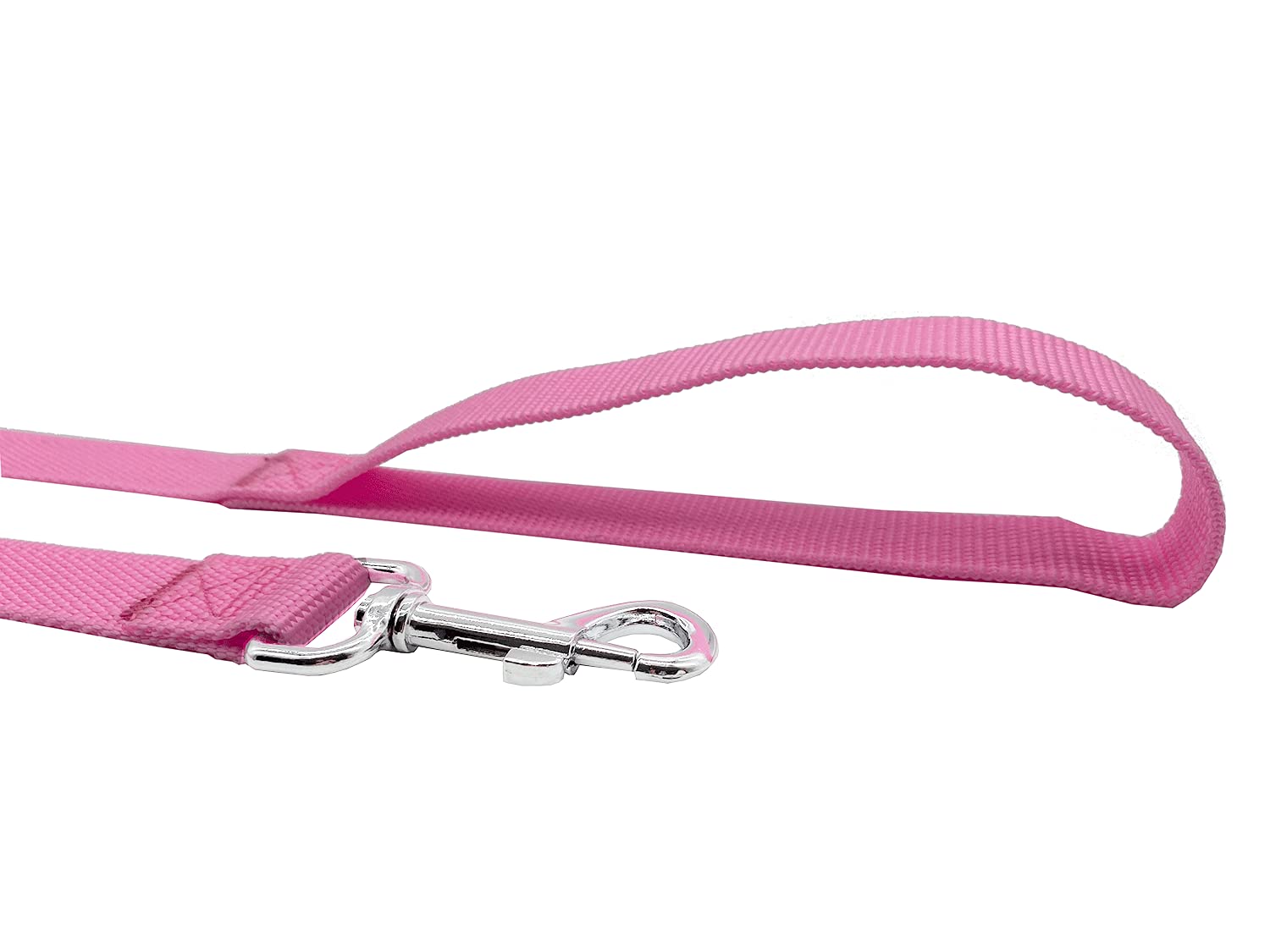 Strong Durable Nylon Dog Training Leash, Traction Rope, 4Ft /5 Foot /6 Feet Long, 5/8 Inch 3/4 Inch 1 Inch Wide, For Small And Medium Dogs (1'' X 8 Ft, Pink)