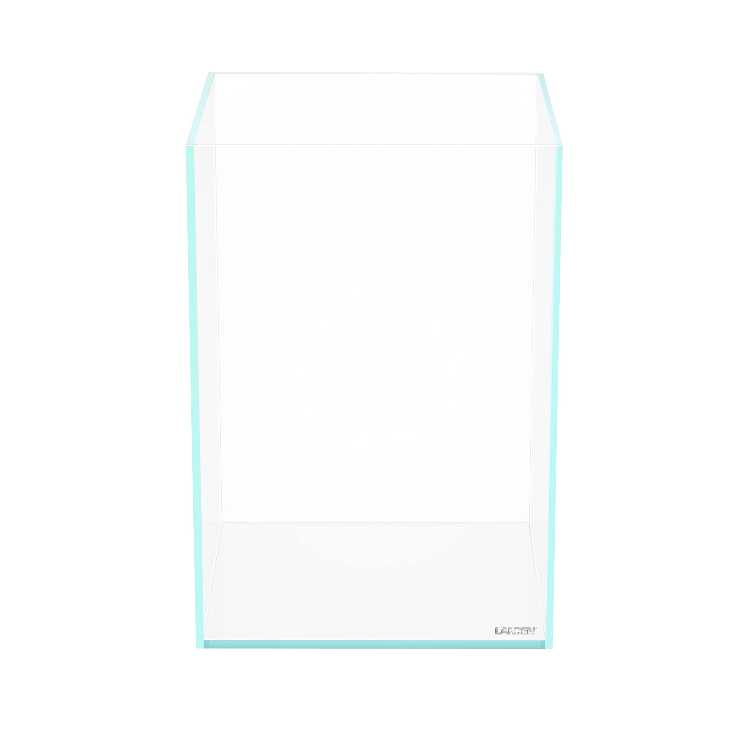 LANEDN Tall Tank Rimless Low Iron Tank 5.5GAL 9.8'' L    9.8'' W    14.2'' H(25X25X36) cm Small Aquascape Fish Tank, Vertical Aq