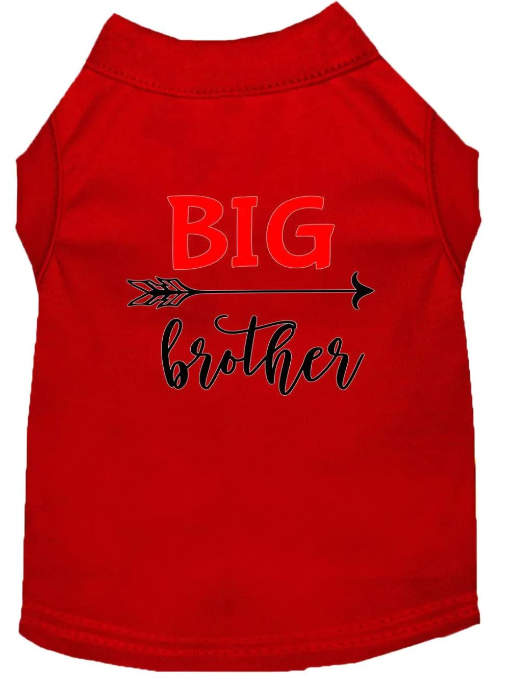 Pet Dog & Cat Shirt Screen Printed, "Big Brother" Red 3XL (25-35 lbs.)