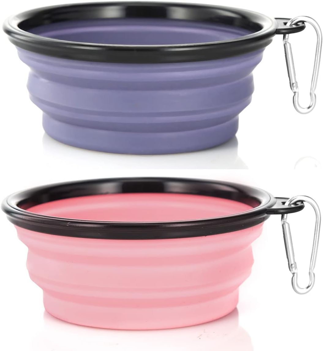 Anab Gi Dog Bowl Pet Collapsible Bowls, 2 Pack Collapsible Dog Water Bowls For Cats Dogs, Portable Pet Feeding Watering Dish For