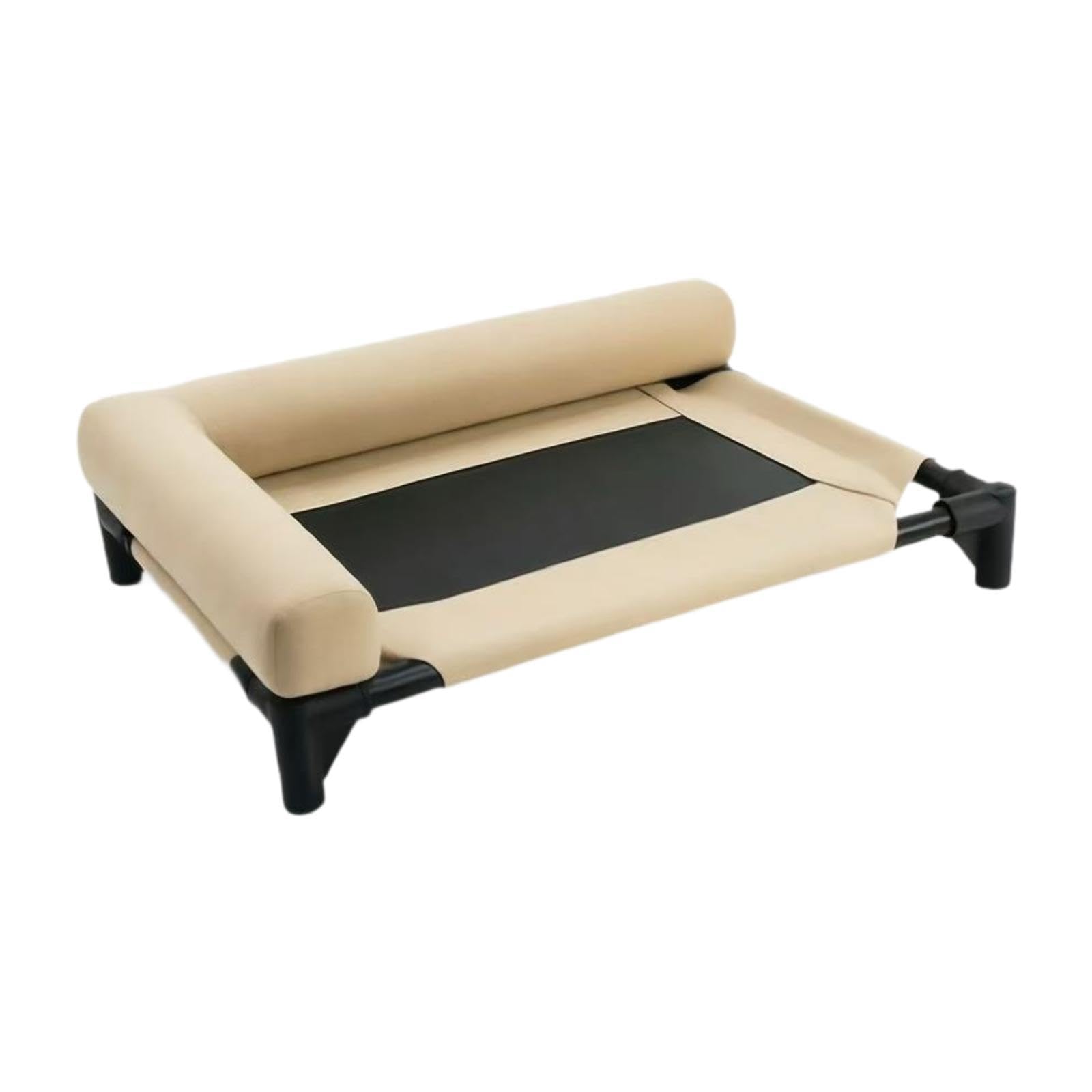 CALANDIS Elevated Dog Bed Sleeping Mat Washable Pet Cot for Bedroom Patio Living Room Khaki | Beds | Dog Supplies