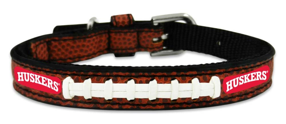 Ncaa Nebraska Cornhuskers Classic Leather Football Collar, Toy