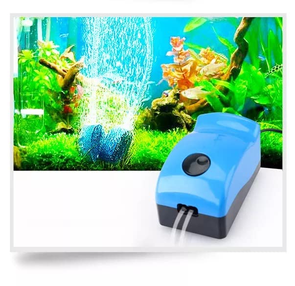 Smoke Daddy Aquarium Air Pump, 3 Watt Silent Adjustable Aquarium Bubbler, Powerful Oxgen Pump For Fish And Turtle Tank Up To 20 Gallon