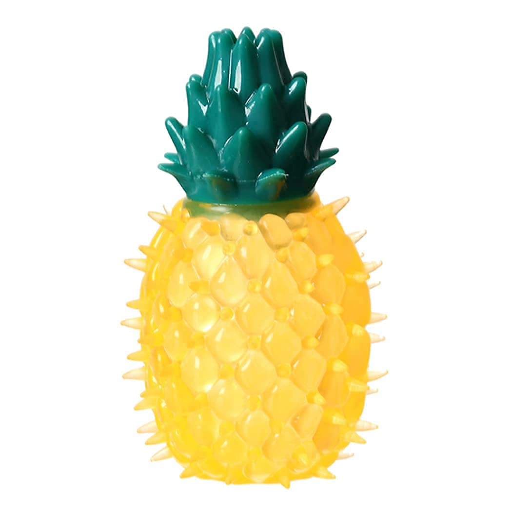RvPaws Squeak Latex Dog Toys Pineapple Fruit Shape Dog Chew Toy Training Toy Puppy Molar Toy Pet Interactive Play
