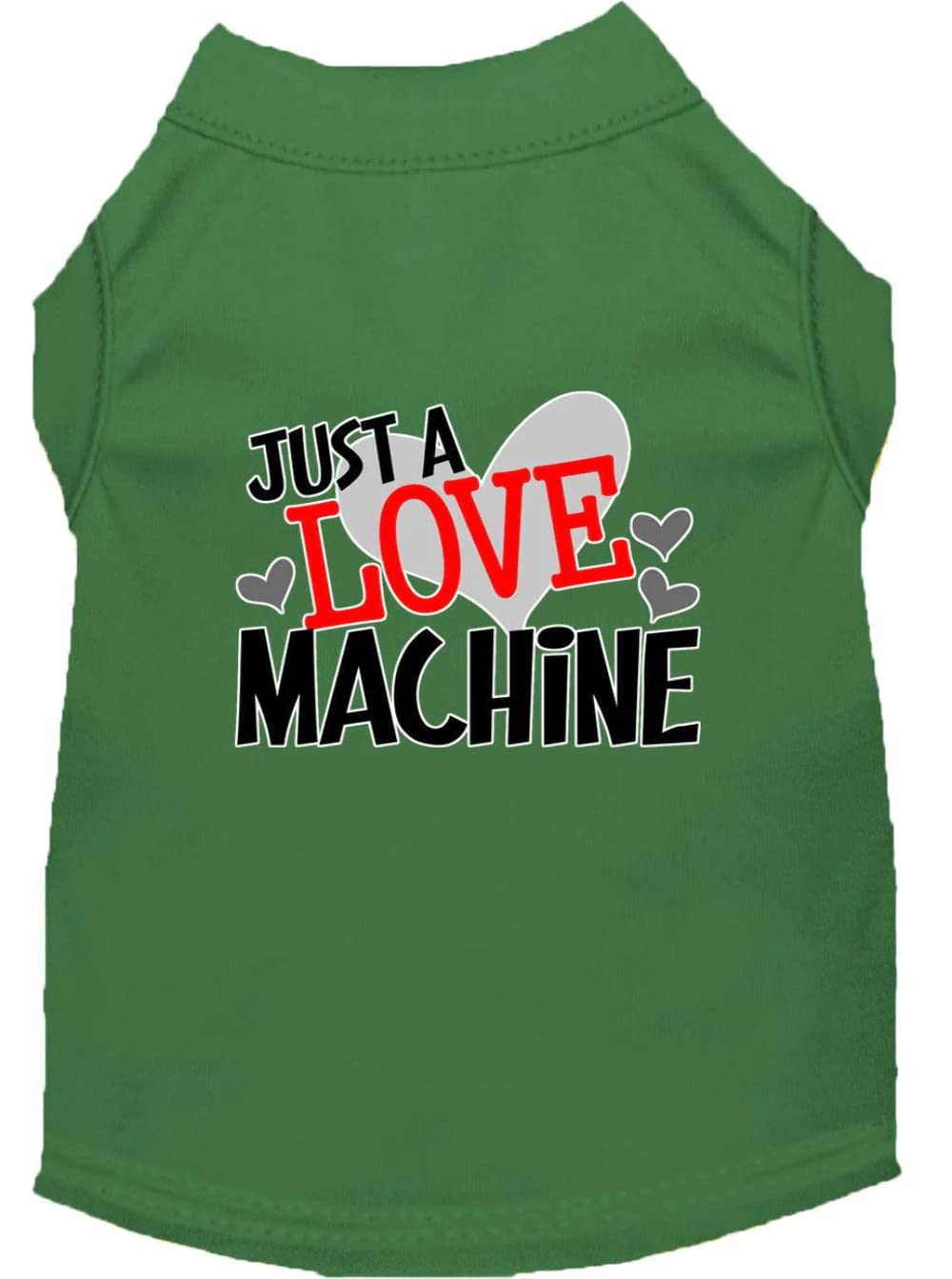 Pet Dog & Cat Shirt Screen Printed, "Just A Love Machine" Orange LG (10-14 lbs.)