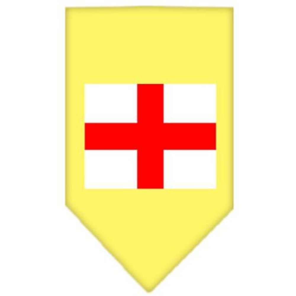 Mirage Pet Products St. Georges Cross Screen Print Bandana, Large, Yellow