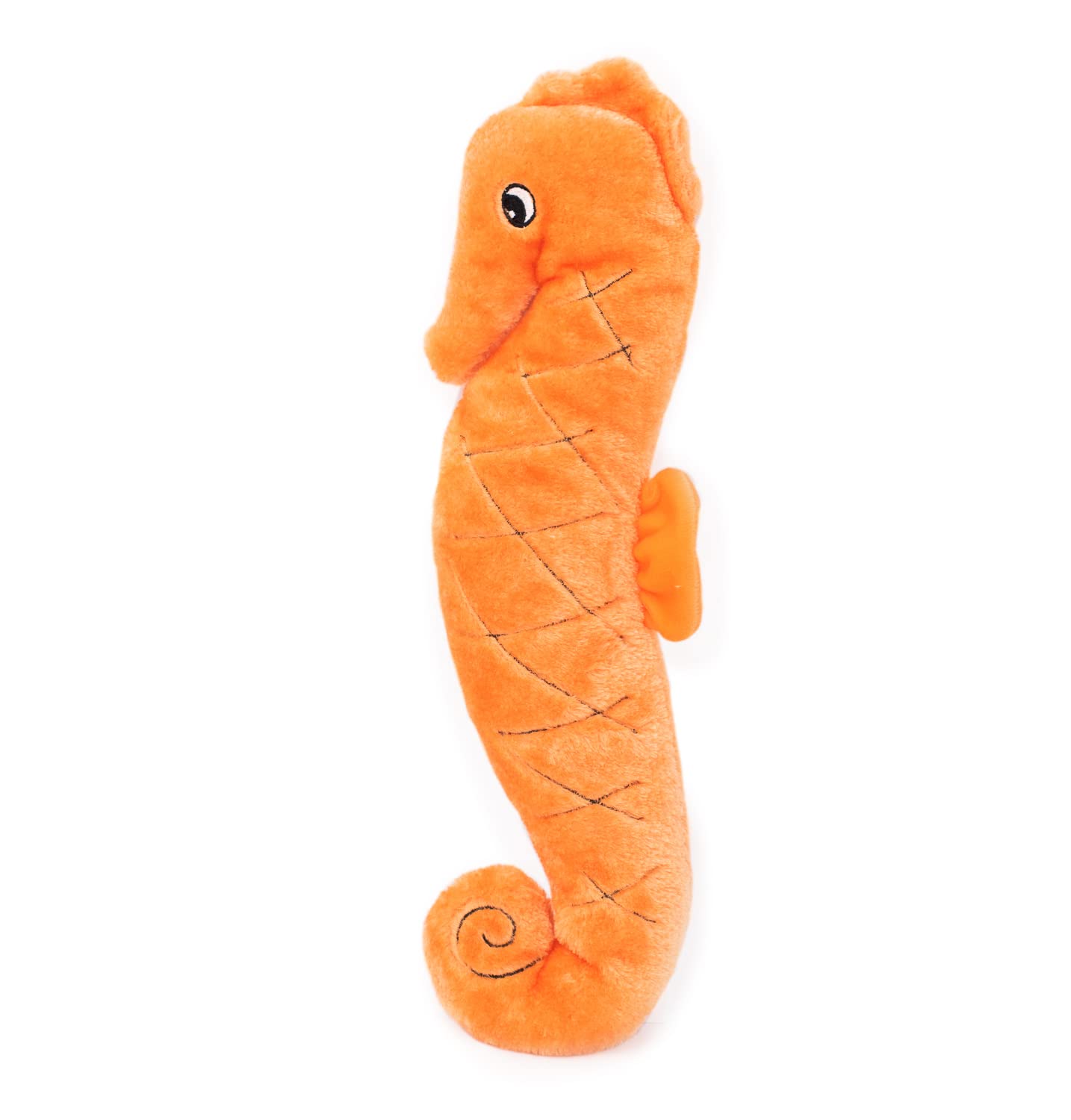 Zippypaws Jigglerz - Zippy Paws Dog Beach Toy For Large And Small Dogs, Sea Animal Plush Toy With No Stuffing, Ocean Animals Themed Squeaky Interactive Dog Toys With Crinkle Head And Tail, Seahorse
