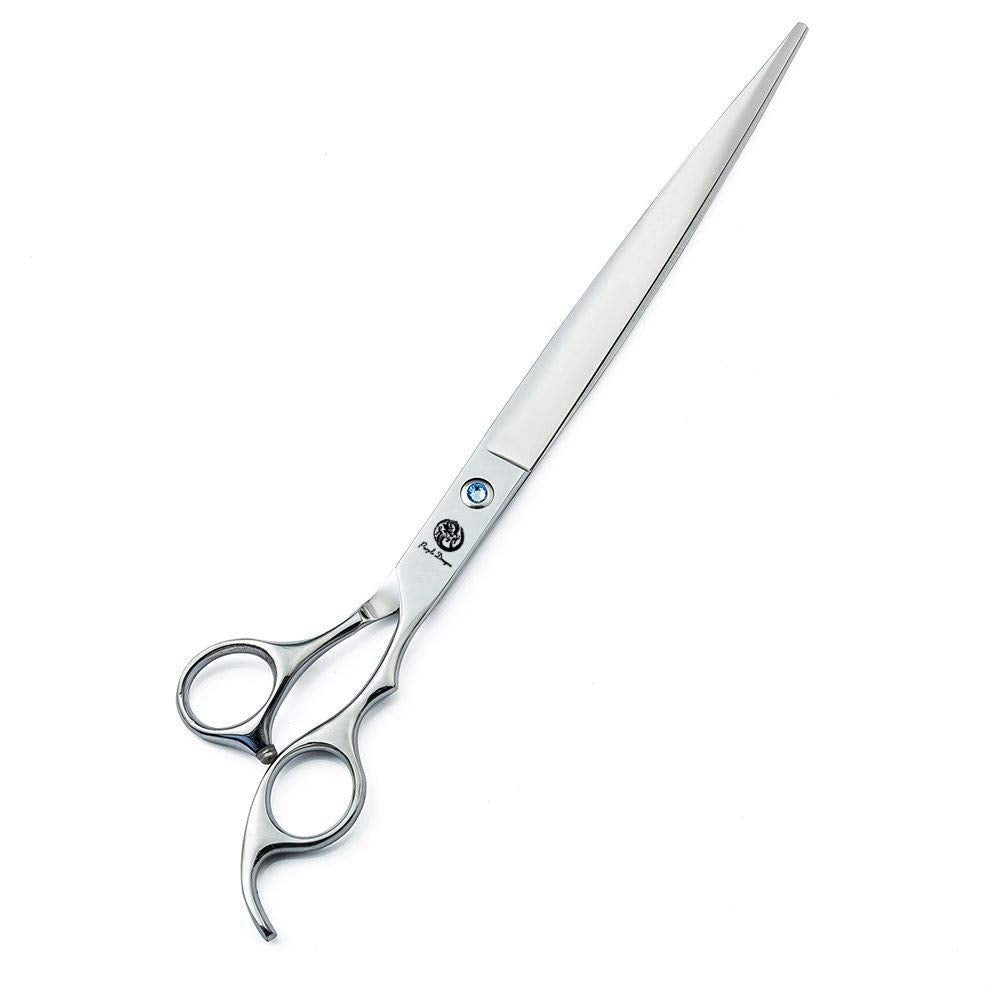 Purple Dragon 10 Inch Sharp Edge Salon Hair Cutting Shears - Pet/Dog Grooming Scissors With Bag - Perfect For Barber Or Pet Groomer (10 Inch)